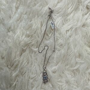 NWT Brighton Elegant Silver Necklace with Blue Accents